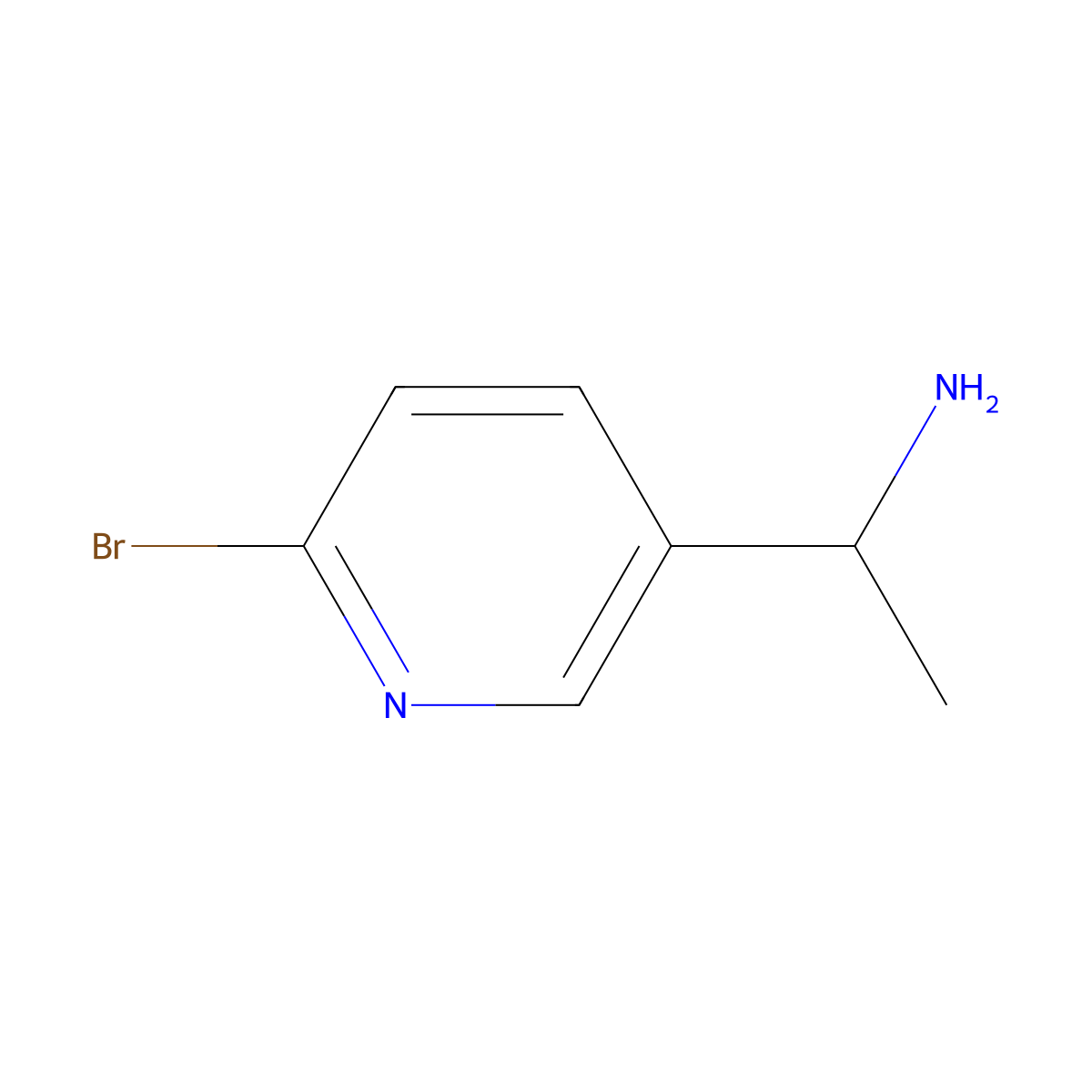(S)-1-(6-Bromopyridin-3-YL)ethanamine molecular structure, CAS 1213594-37-6