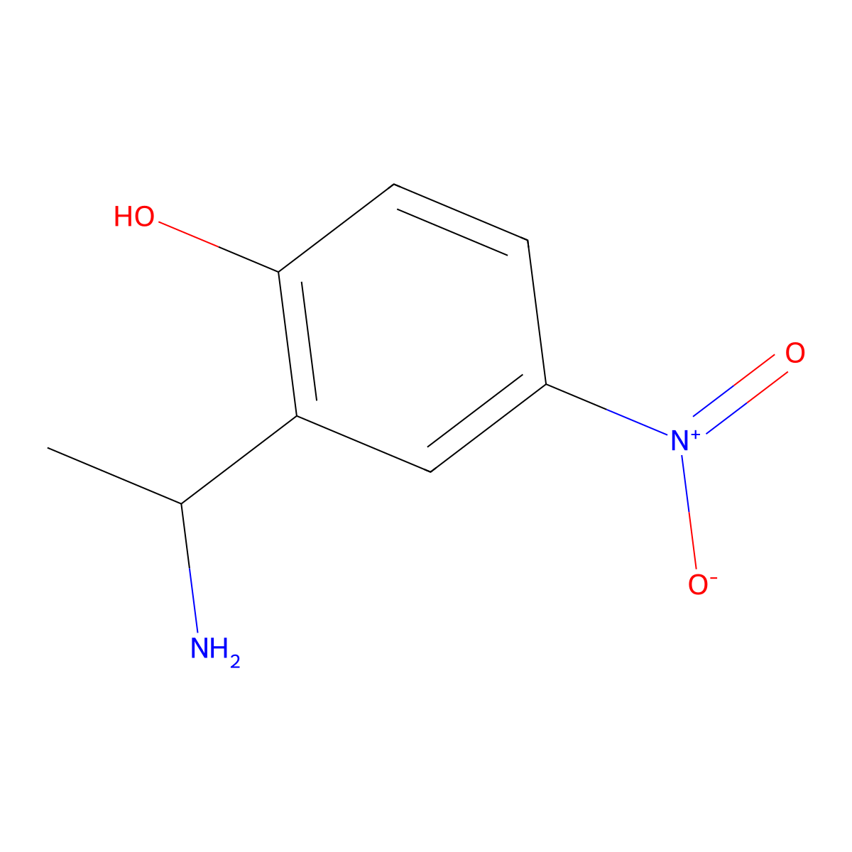 2-[(1R)-1-aminoethyl]-4-nitrophenol molecular structure, CAS 1213594-96-7
