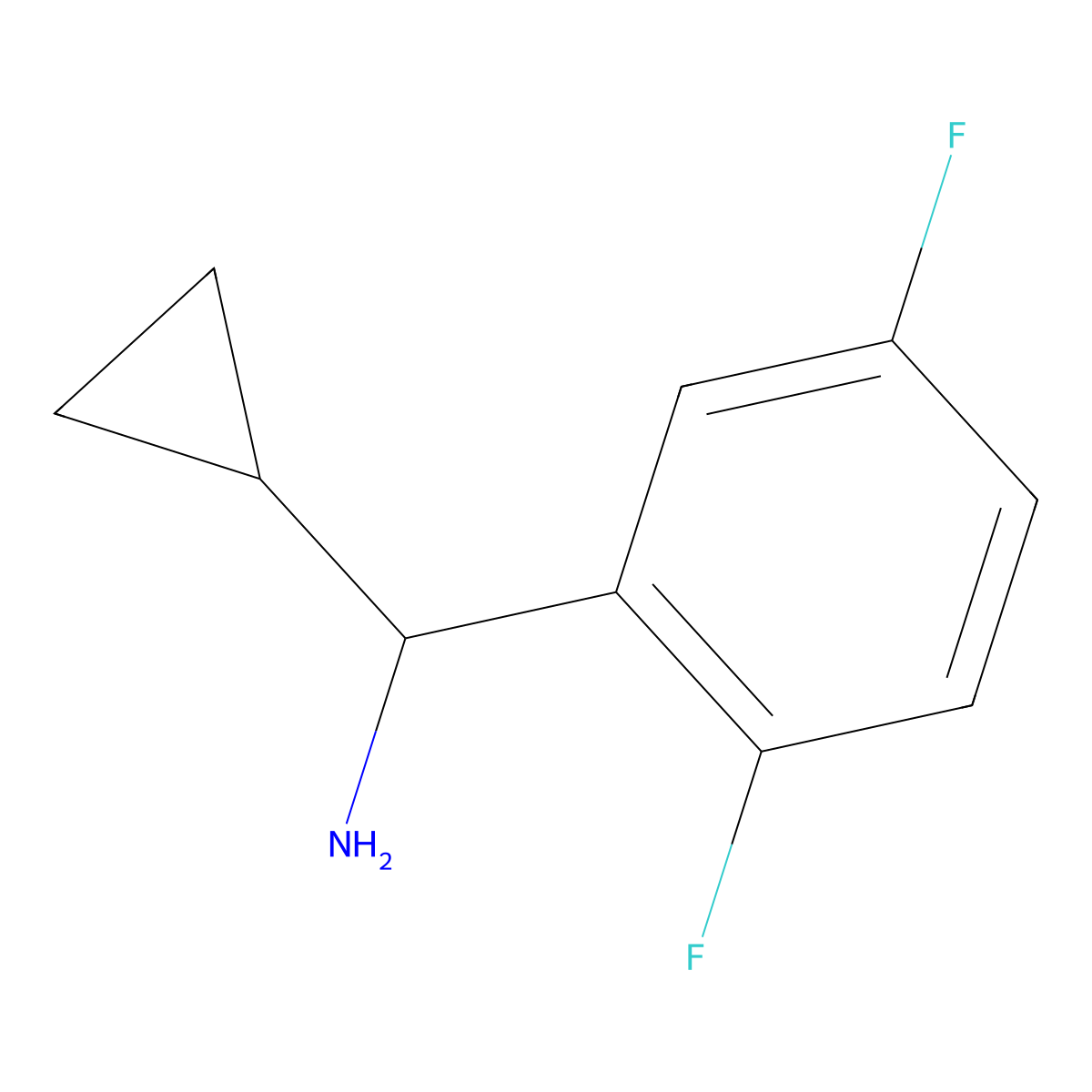 (S)-cyclopropyl(2,5-difluorophenyl)methanamine molecular structure, CAS 1213597-72-8