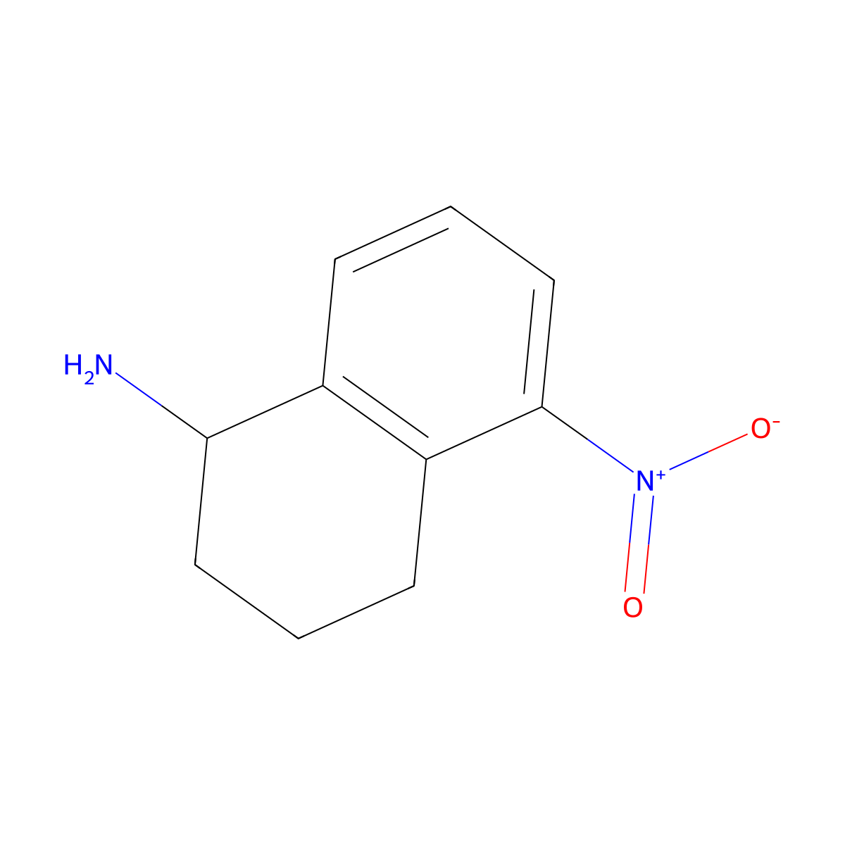 (1S)-5-Nitro-1,2,3,4-tetrahydronaphthalen-1-amine molecular structure, CAS 1213598-59-4