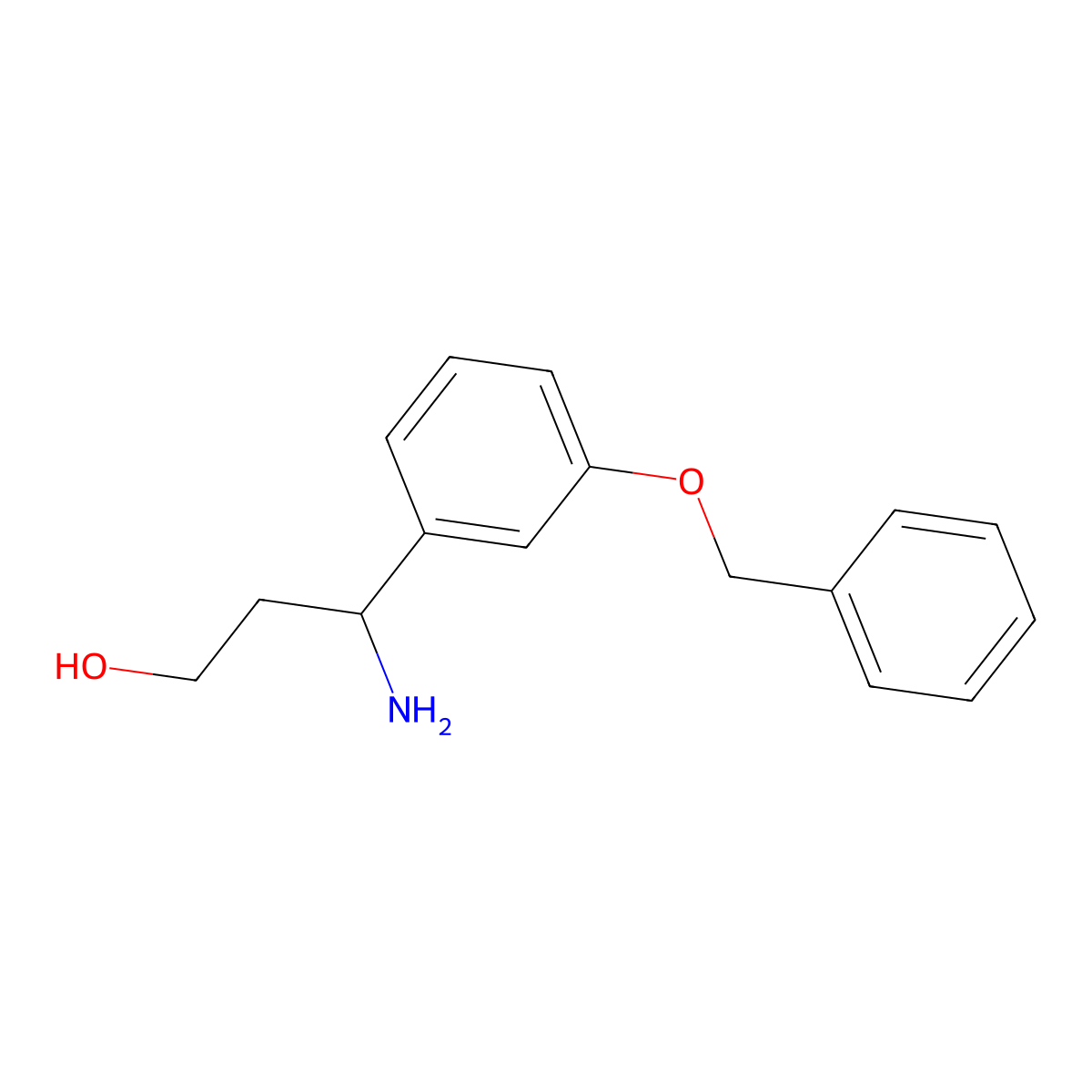 (3S)-3-amino-3-[3-(benzyloxy)phenyl]propan-1-ol molecular structure, CAS 1213599-05-3