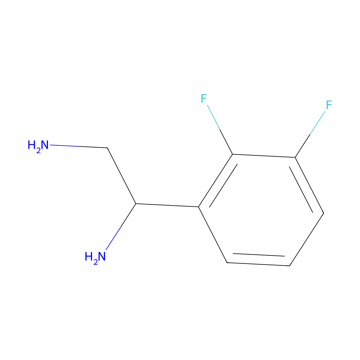 (1R)-1-(2,3-Difluorophenyl)ethane-1,2-diamine molecular structure, CAS 1213599-15-5