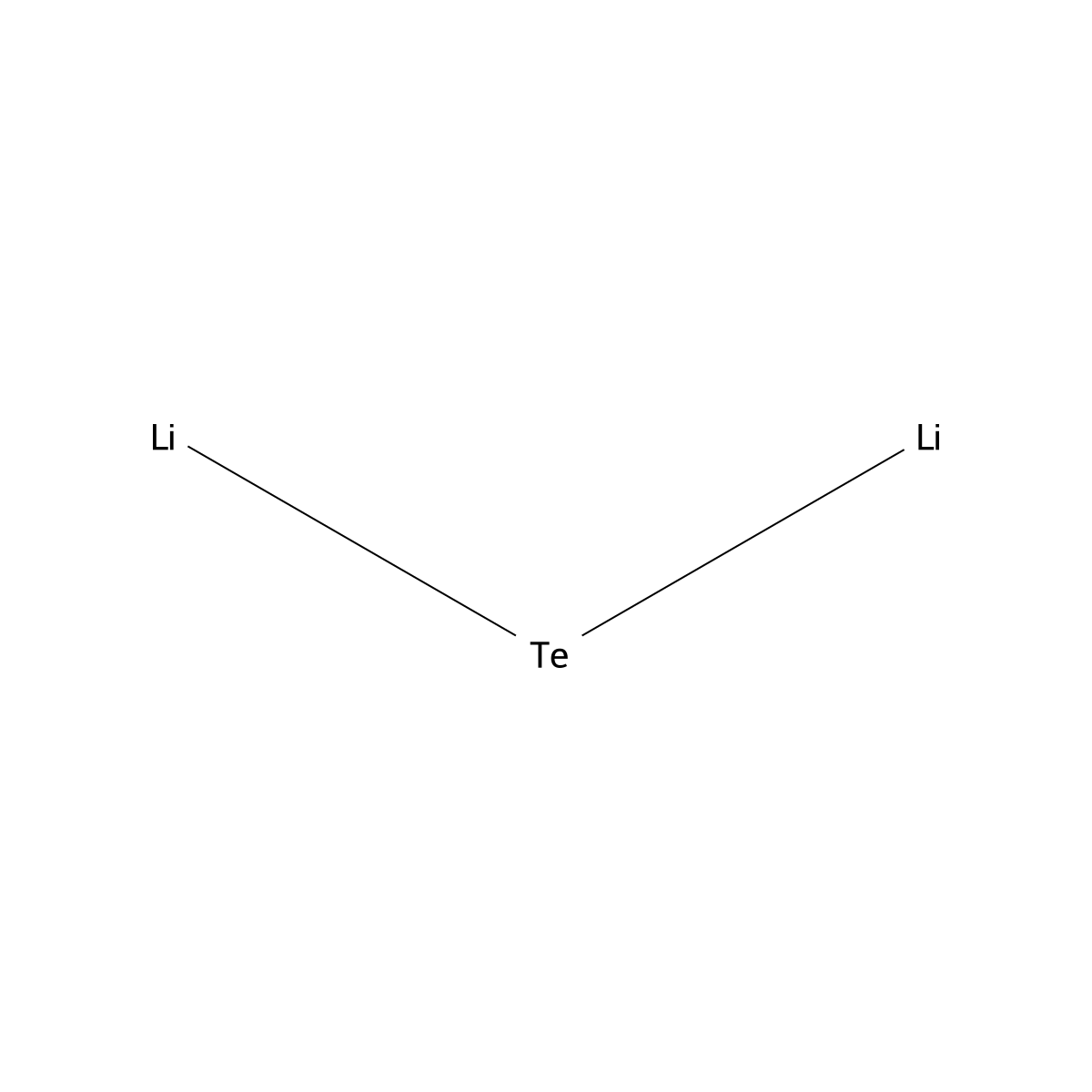 Lithium telluride (Li2Te) molecular structure, CAS 12136-59-3