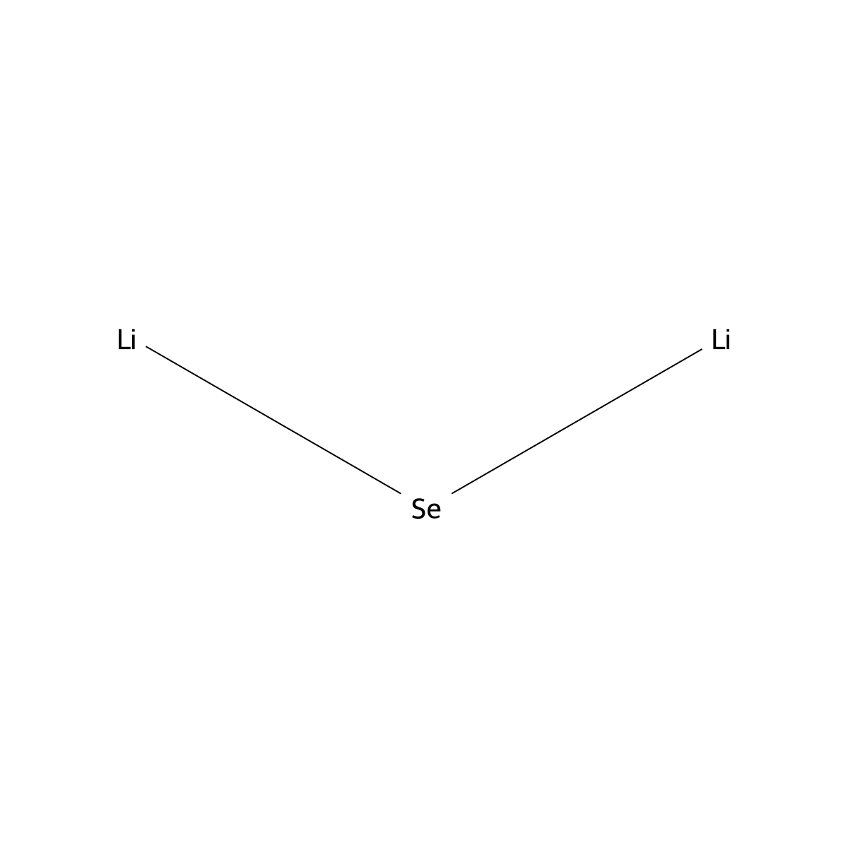 Lithium selenide (Li2Se) molecular structure, CAS 12136-60-6