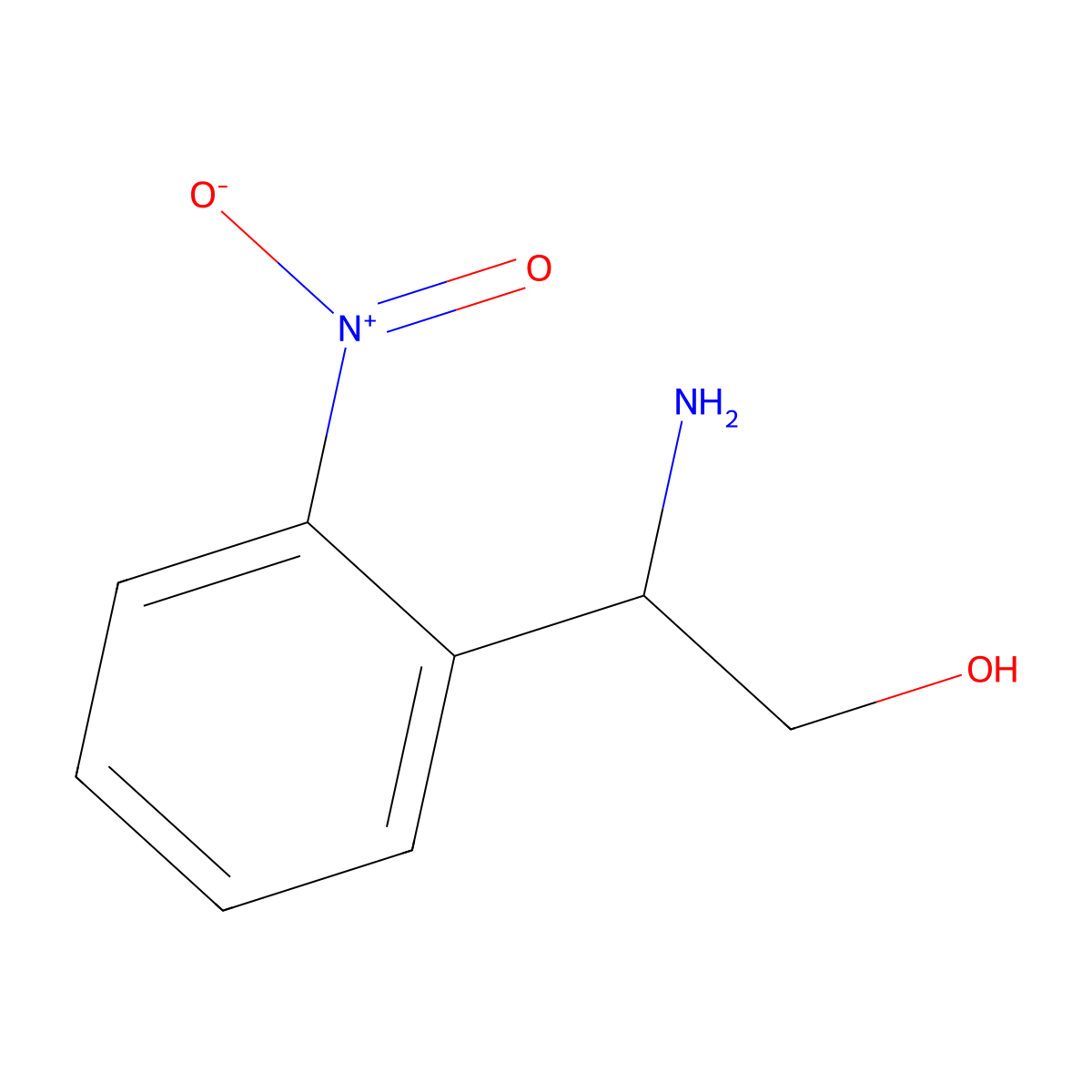 (2R)-2-Amino-2-(2-nitrophenyl)ethan-1-OL molecular structure, CAS 1213600-31-7