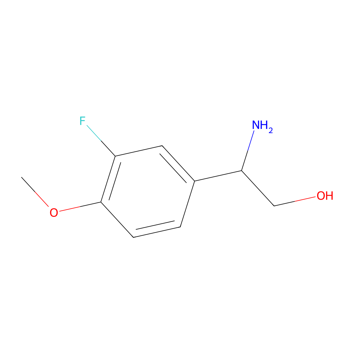 (2R)-2-Amino-2-(3-fluoro-4-methoxyphenyl)ethan-1-OL molecular structure, CAS 1213603-24-7