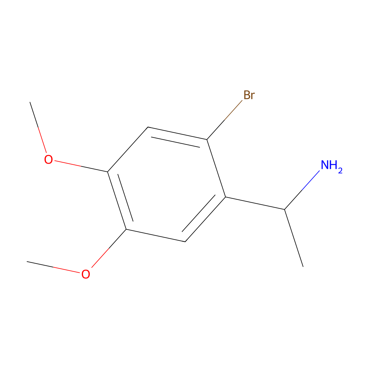 (1R)-1-(2-Bromo-4,5-dimethoxyphenyl)ethylamine molecular structure, CAS 1213604-27-3