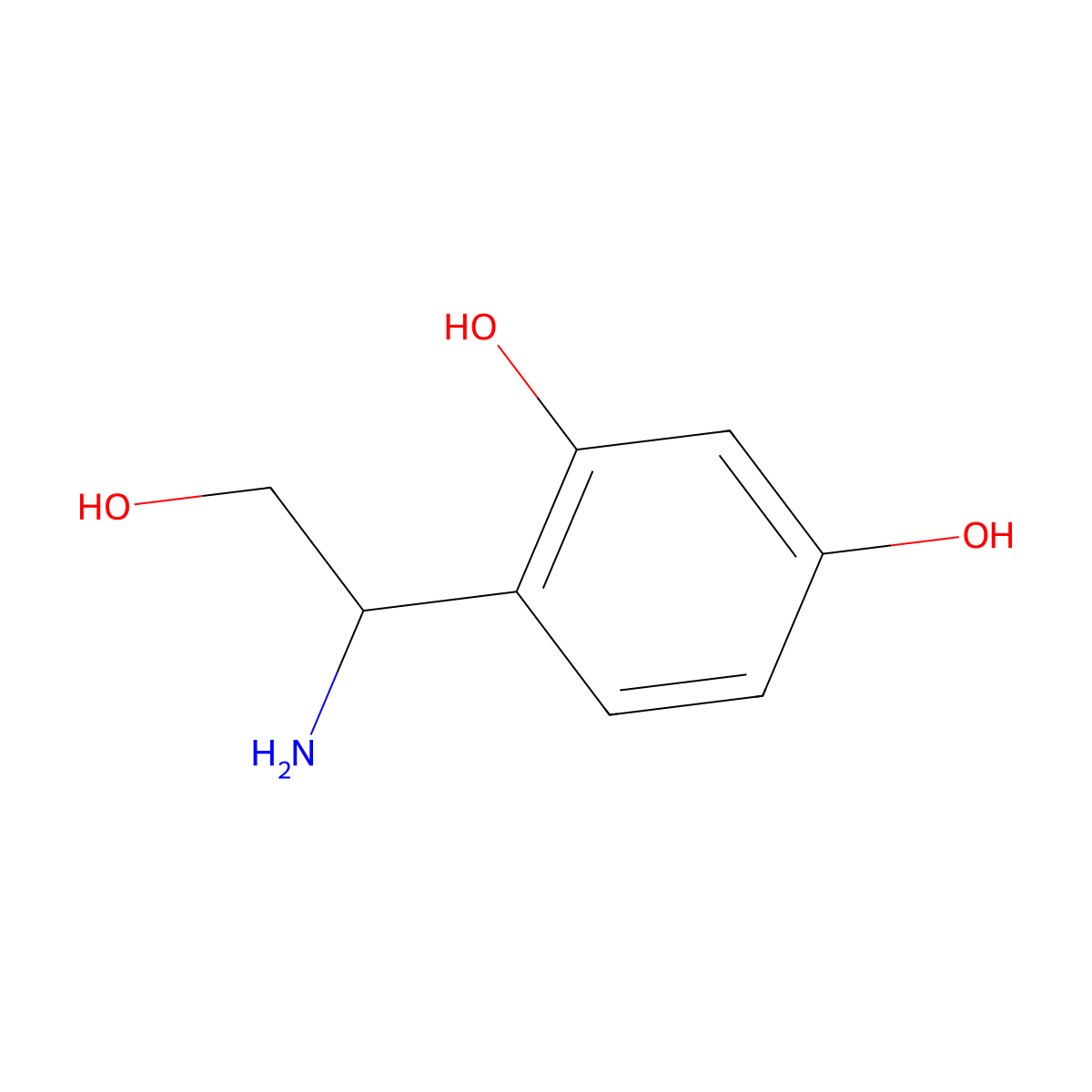4-[(1R)-1-Amino-2-hydroxyethyl]benzene-1,3-diol molecular structure, CAS 1213605-86-7