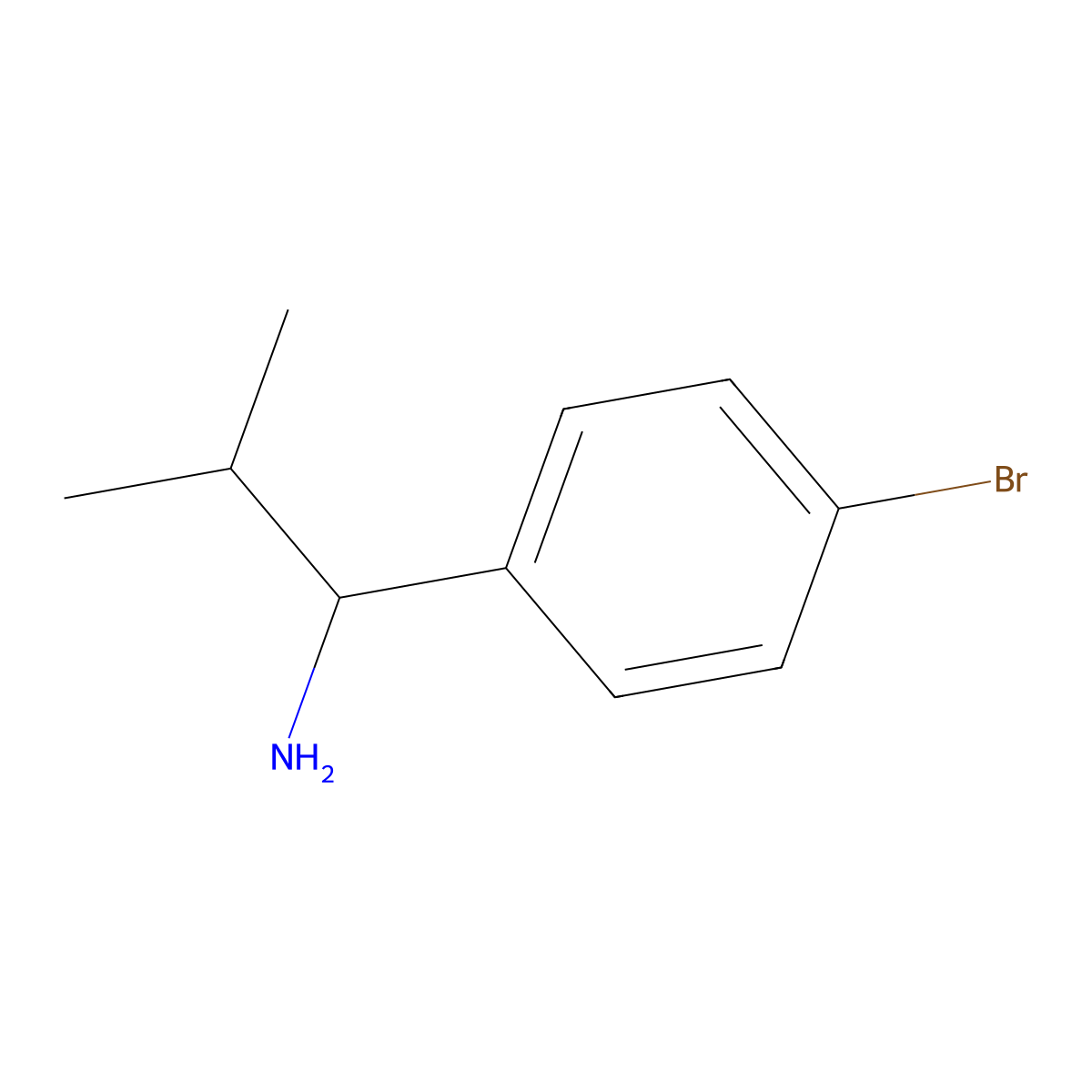 (R)-1-(4-Bromophenyl)-2-methylpropan-1-amine molecular structure, CAS 1213606-72-4