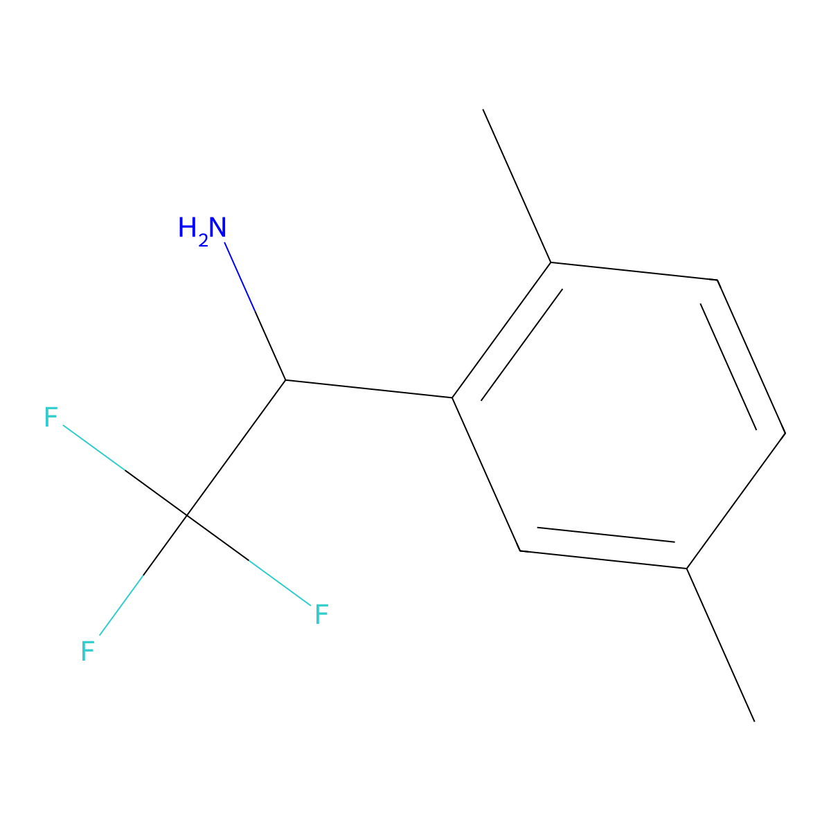 (R)-1-(2,5-Dimethylphenyl)-2,2,2-trifluoroethan-1-amine molecular structure, CAS 1213606-77-9