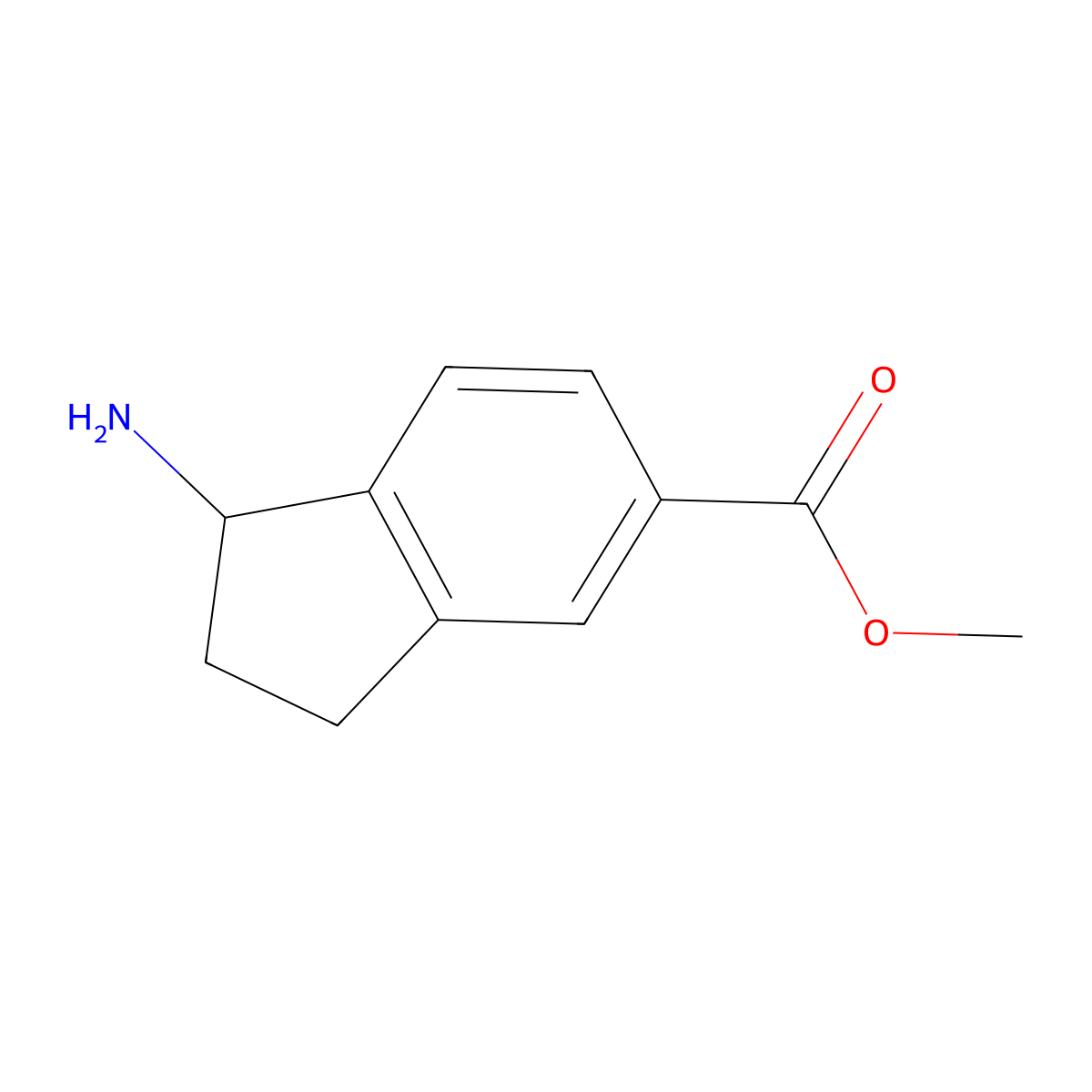 (R)-Methyl 1-amino-2,3-dihydro-1H-indene-5-carboxylate molecular structure, CAS 1213609-13-2