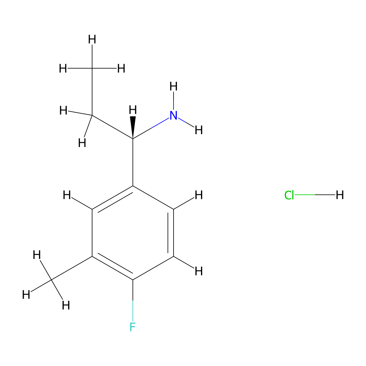(S)-1-(4-Fluoro-3-methylphenyl)propan-1-amine hydrochloride molecular structure, CAS 1213623-32-5