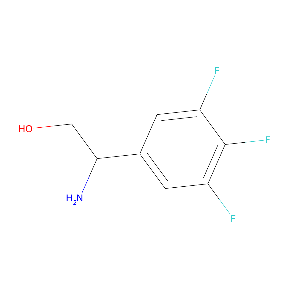 (R)-2-Amino-2-(3,4,5-trifluorophenyl)ethan-1-OL molecular structure, CAS 1213623-75-6