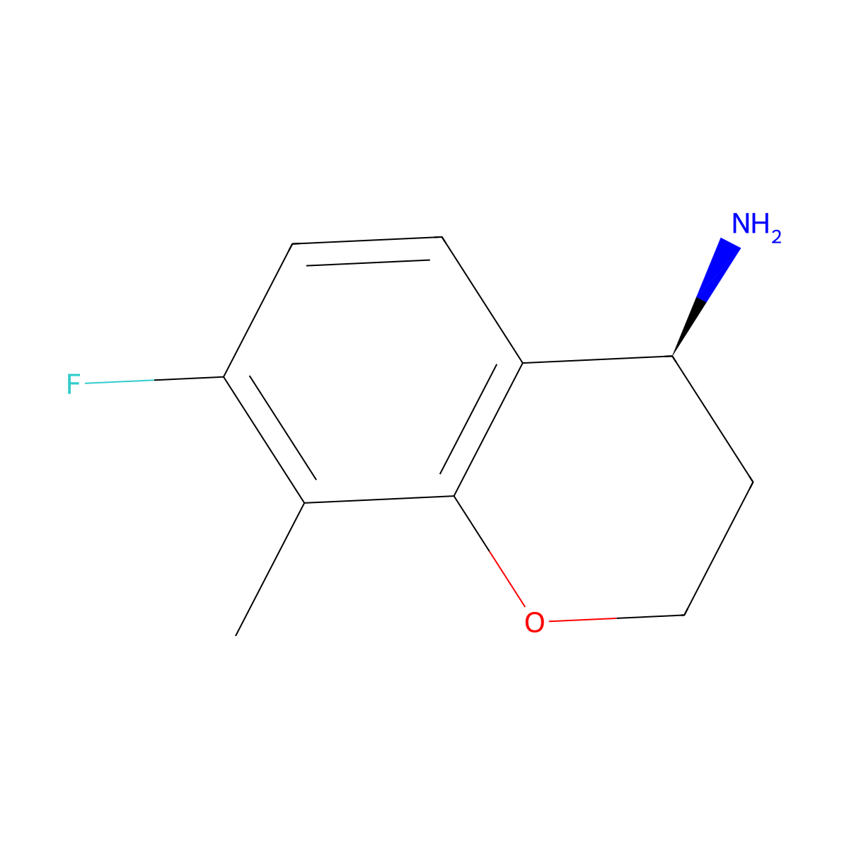 (S)-7-Fluoro-8-methylchroman-4-amine molecular structure, CAS 1213630-66-0