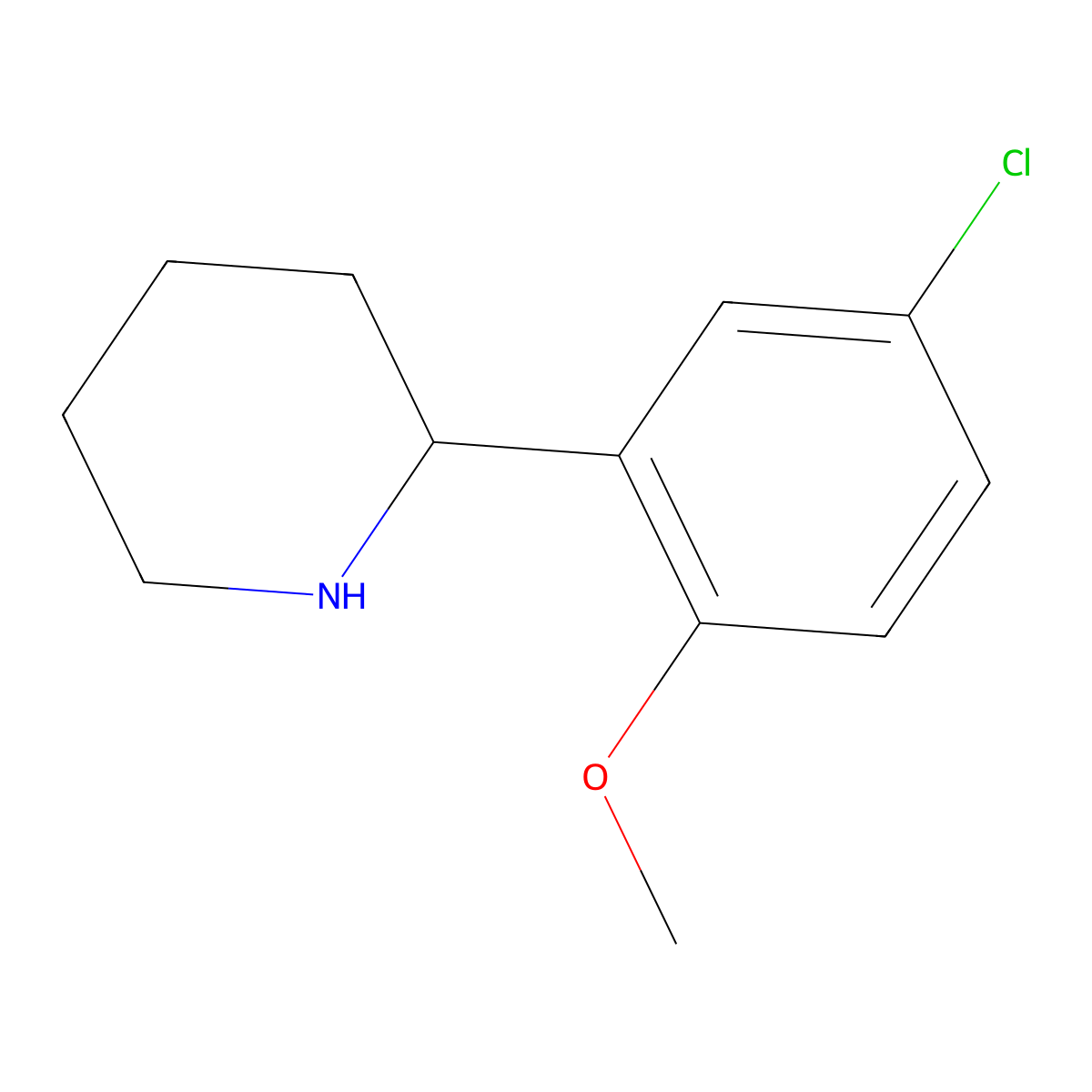 (R)-2-(5-Chloro-2-methoxyphenyl)piperidine molecular structure, CAS 1213631-49-2