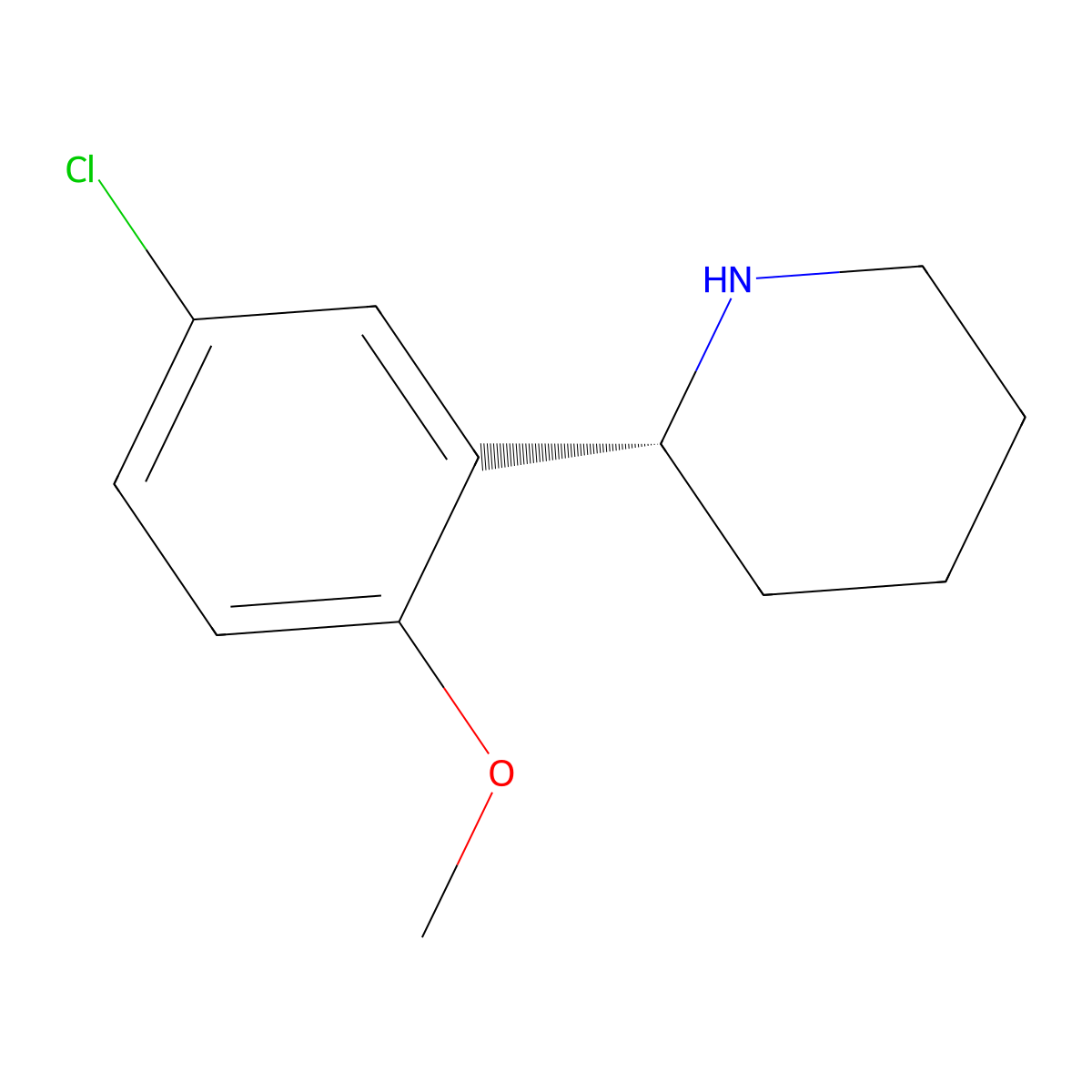 (R)-2-(5-Chloro-2-methoxyphenyl)piperidine molecular structure, CAS 1213631-49-2