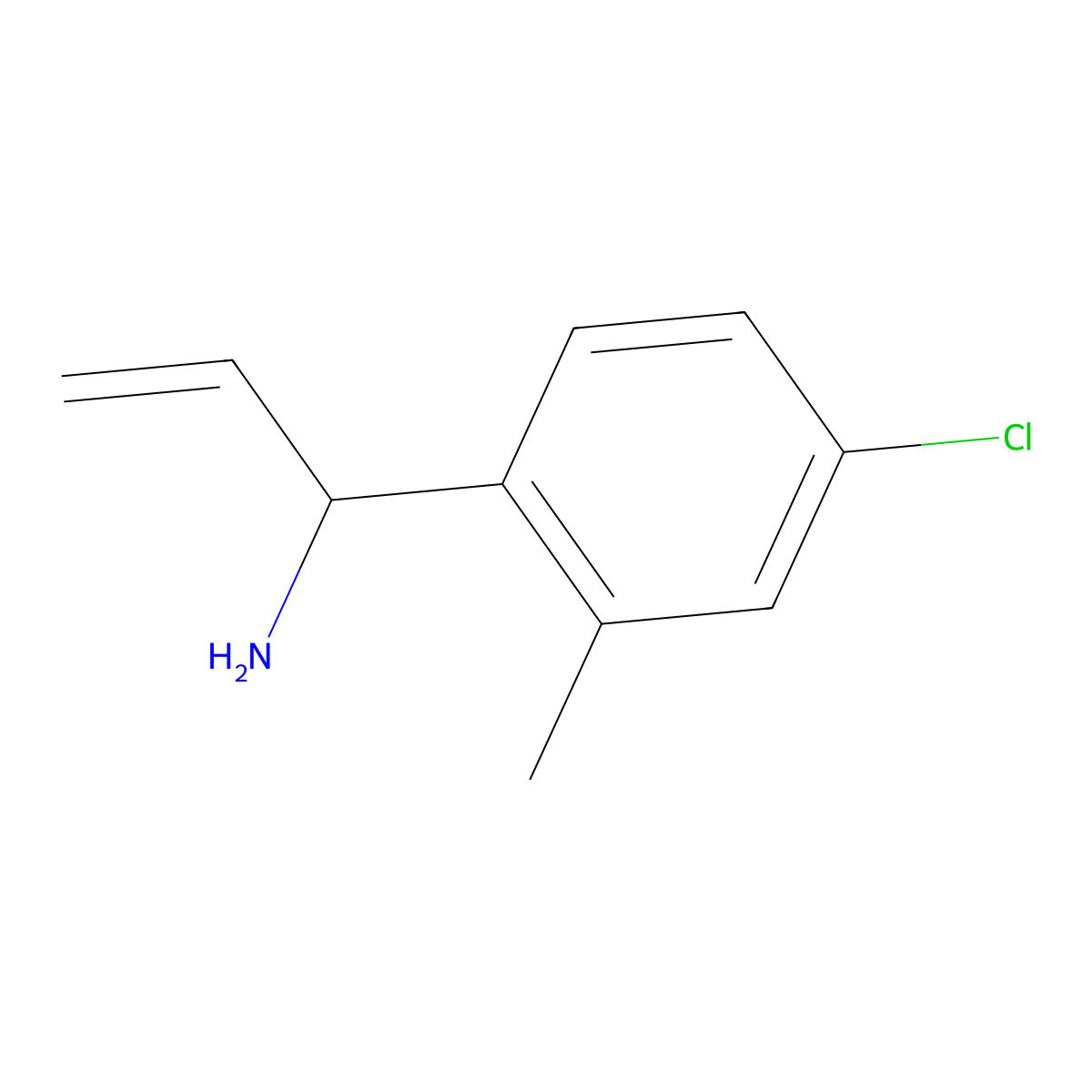 (I+/-S)-4-Chloro-I+/--ethenyl-2-methylbenzenemethanamine molecular structure, CAS 1213632-13-3