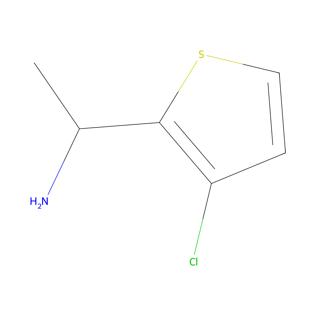 (1R)-1-(3-chlorothiophen-2-yl)ethan-1-amine molecular structure, CAS 1213639-18-9