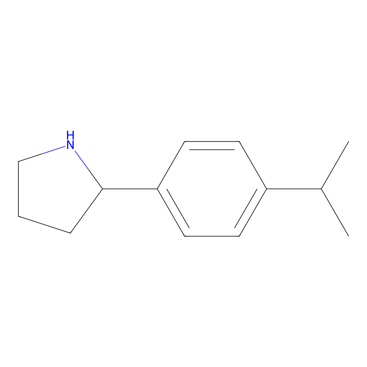 (R)-2-(4-Isopropylphenyl)pyrrolidine molecular structure, CAS 1213640-87-9
