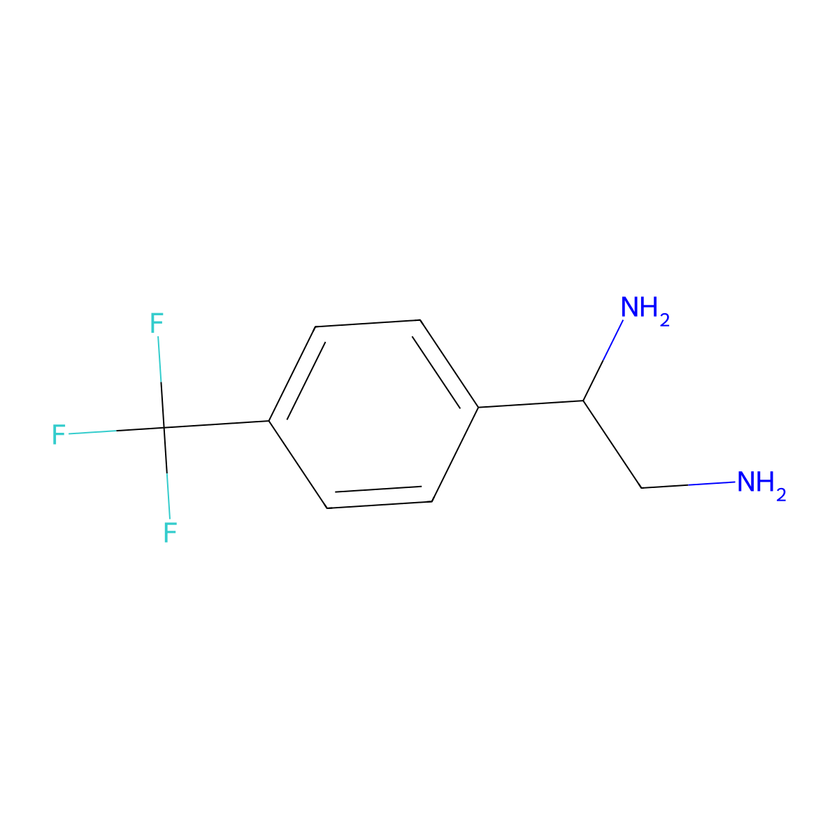 (1R)-1-[4-(Trifluoromethyl)phenyl]ethane-1,2-diamine molecular structure, CAS 1213643-85-6