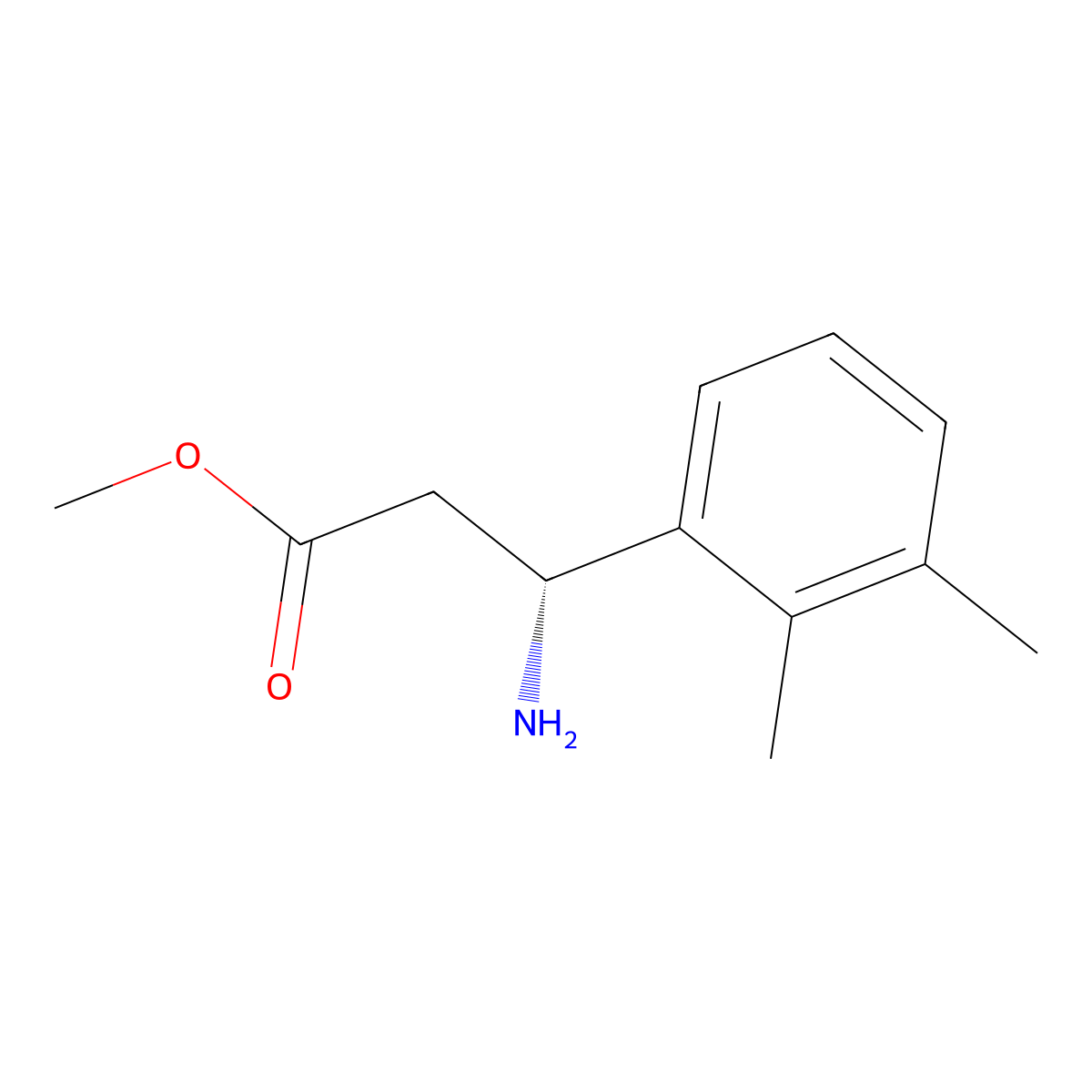 Methyl (R)-3-amino-3-(2,3-dimethylphenyl)propanoate molecular structure, CAS 1213649-94-5