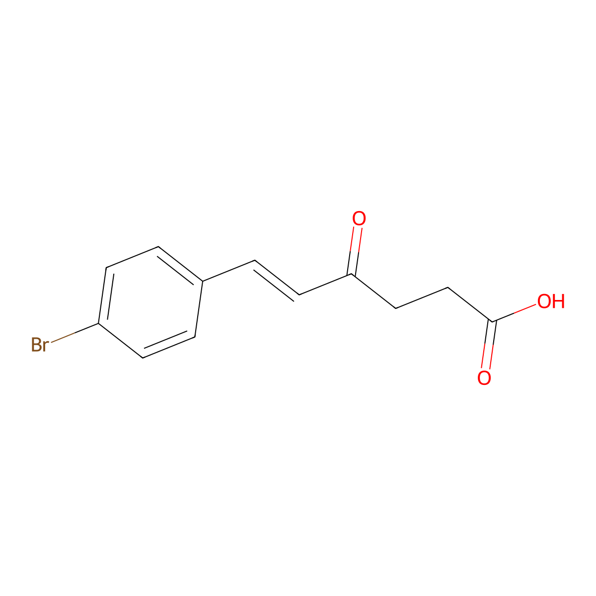 (E)-6-(4-Bromophenyl)-4-oxohex-5-enoic acid molecular structure, CAS 121365-23-9