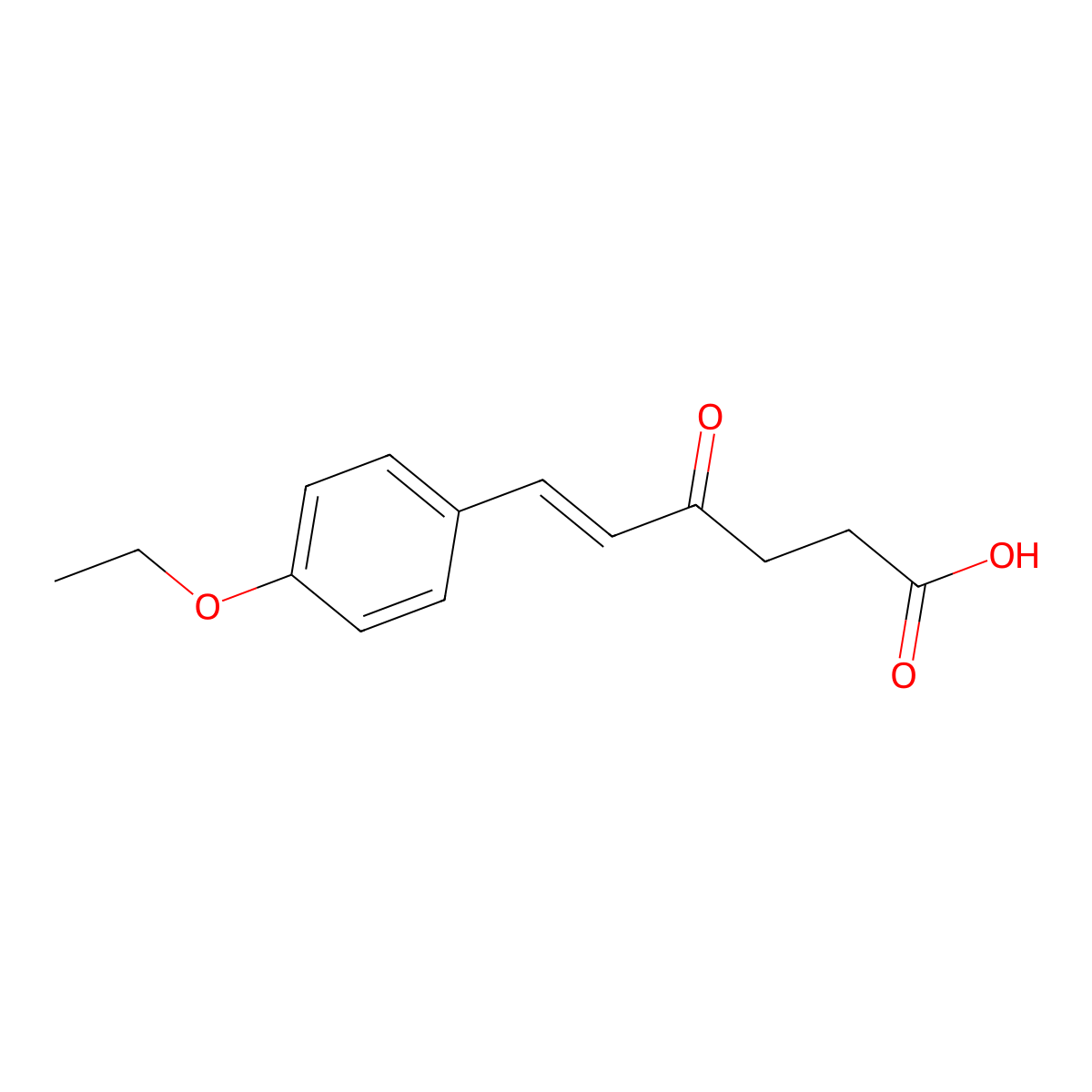 (E)-6-(4-ethoxyphenyl)-4-oxo-5-hexenoic acid molecular structure, CAS 121365-28-4