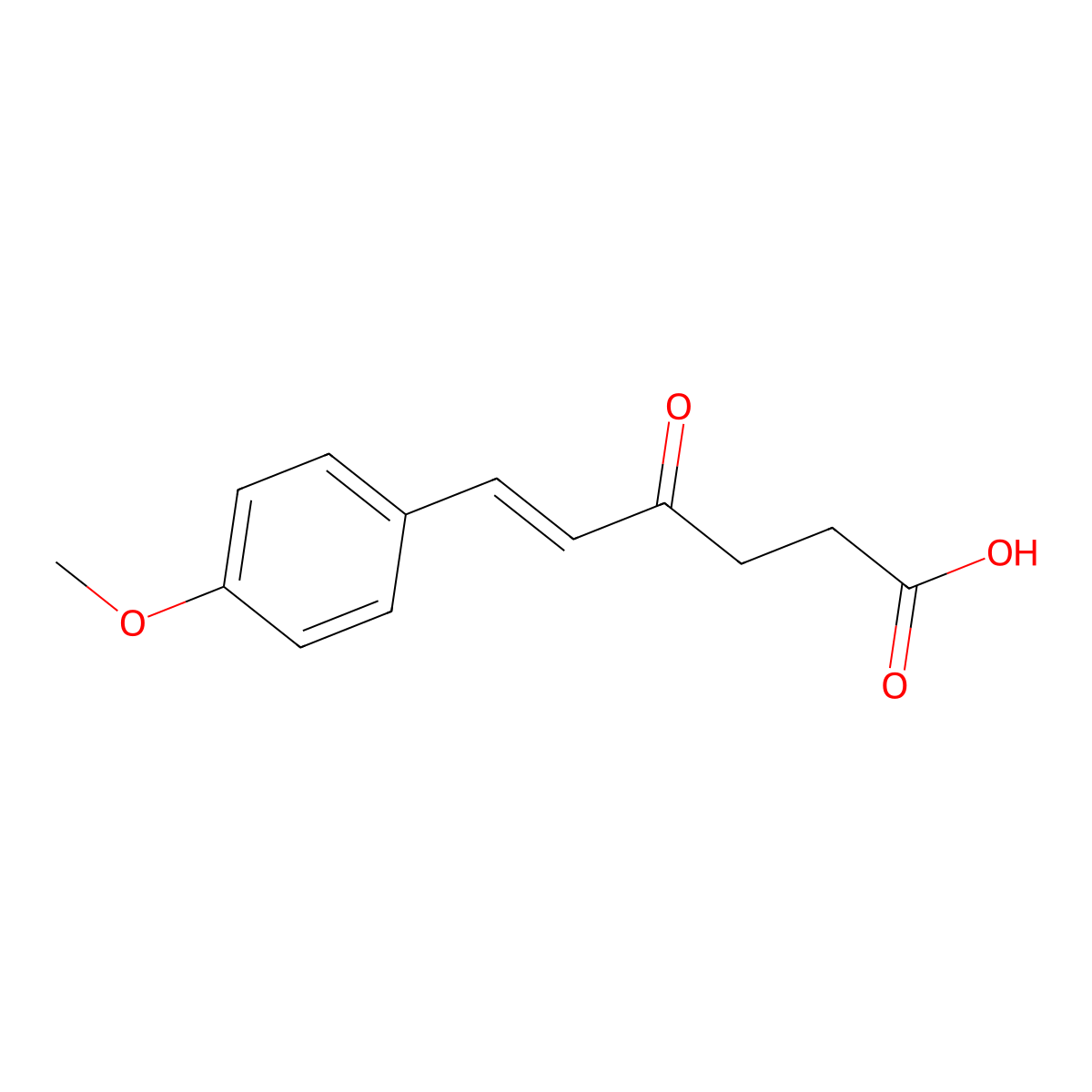 (E)-6-(4-methoxyphenyl)-4-oxo-5-hexenoic acid molecular structure, CAS 121365-32-0