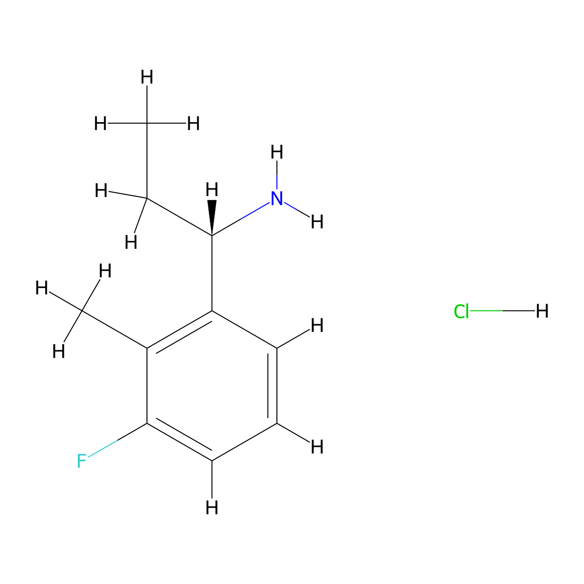 (S)-1-(3-Fluoro-2-methylphenyl)propan-1-amine hydrochloride molecular structure, CAS 1213651-35-4