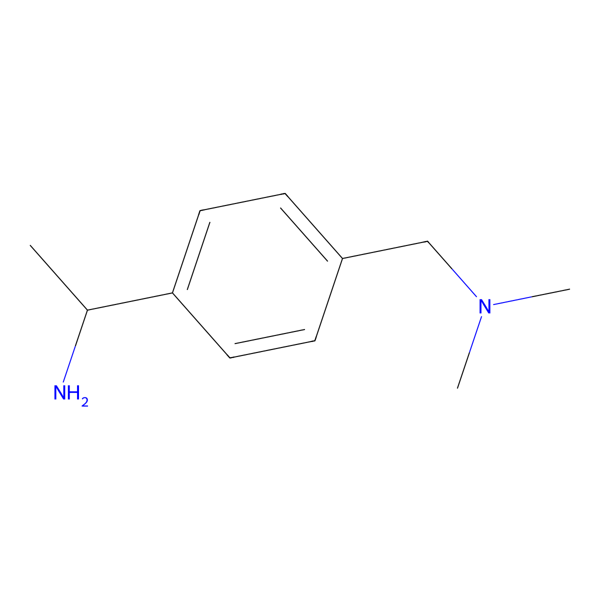 (1R)-1-[4-[(dimethylamino)methyl]phenyl]ethanamine molecular structure, CAS 1213652-11-9