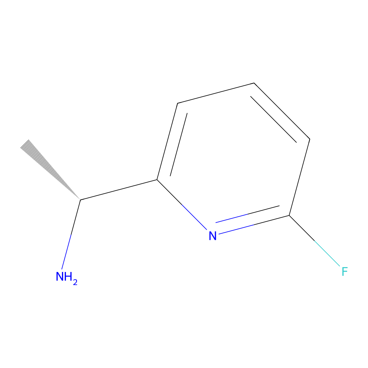 (R)-1-(6-fluoropyridin-2-yl)ethanamine molecular structure, CAS 1213652-60-8