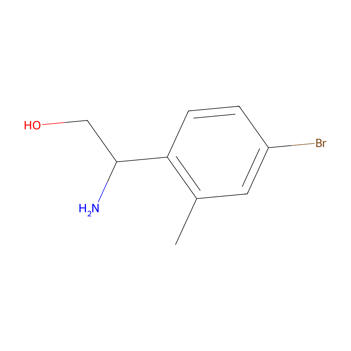 (2R)-2-amino-2-(4-bromo-2-methylphenyl)ethan-1-ol molecular structure, CAS 1213653-03-2