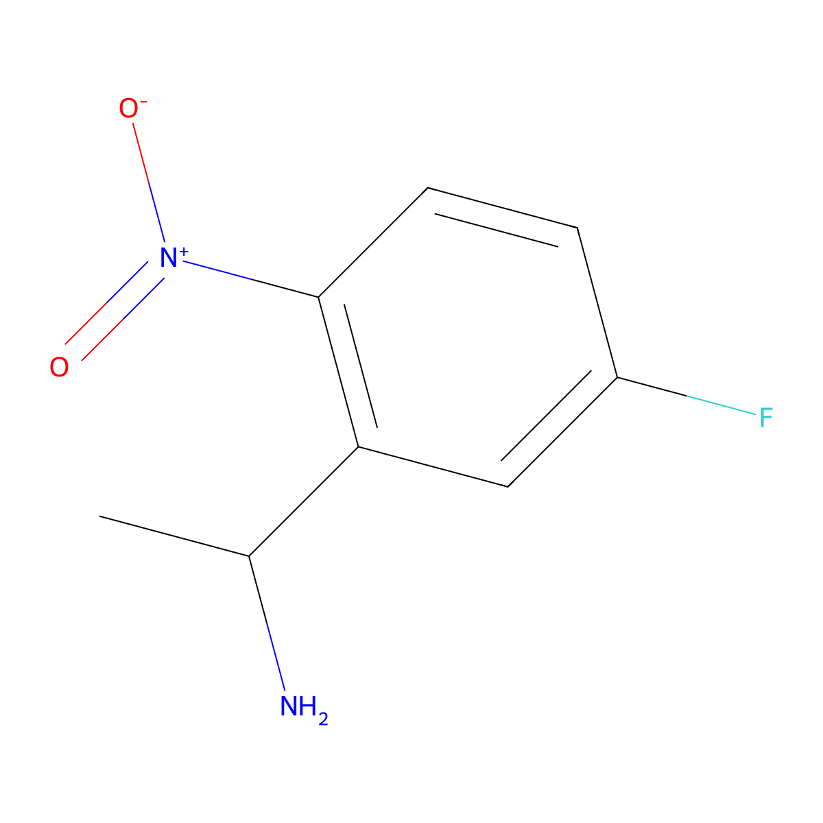 (1S)-1-(5-fluoro-2-nitrophenyl)ethan-1-amine molecular structure, CAS 1213659-73-4