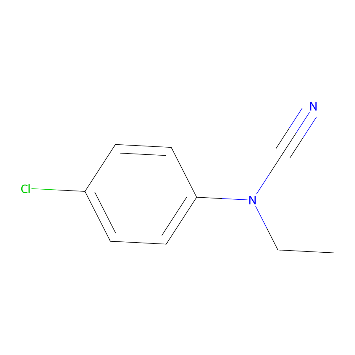 4-chloro-N-cyano-N-ethylaniline molecular structure, CAS 121366-77-6