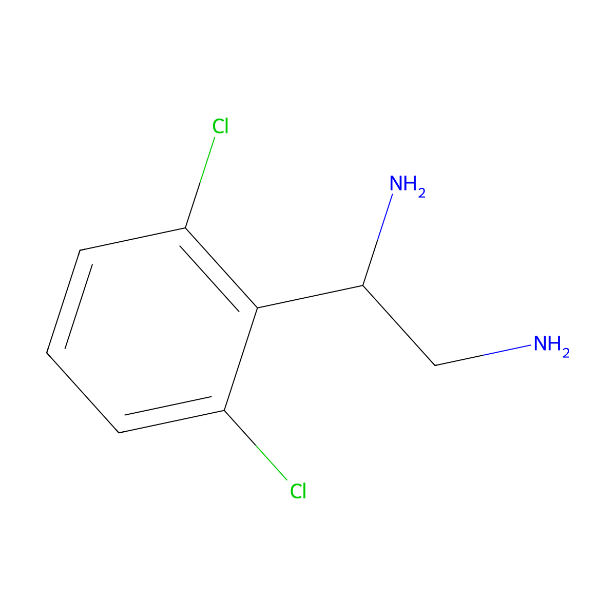 (1S)-1-(2,6-Dichlorophenyl)ethane-1,2-diamine molecular structure, CAS 1213665-77-0