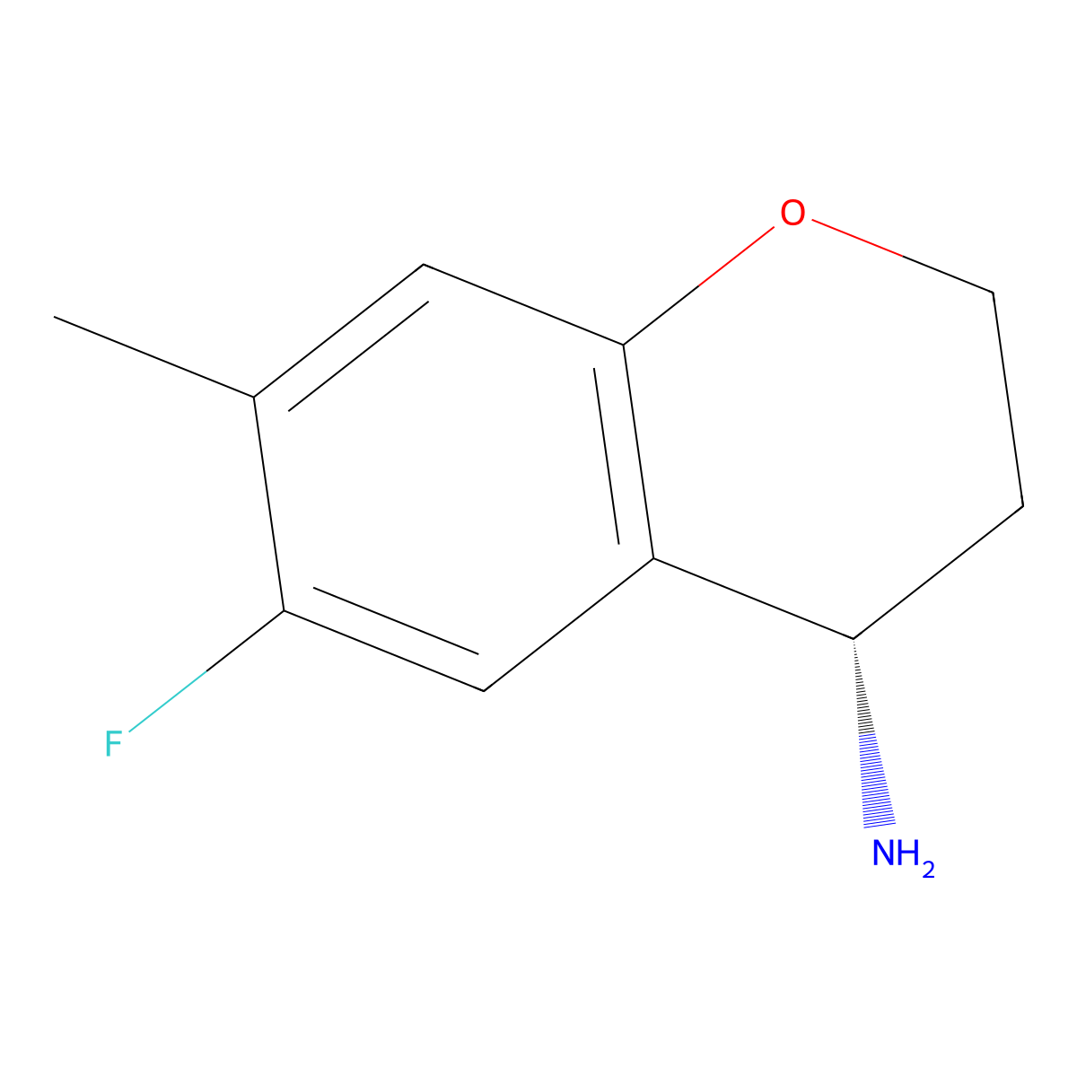 (S)-6-Fluoro-7-methylchroman-4-amine molecular structure, CAS 1213666-08-0