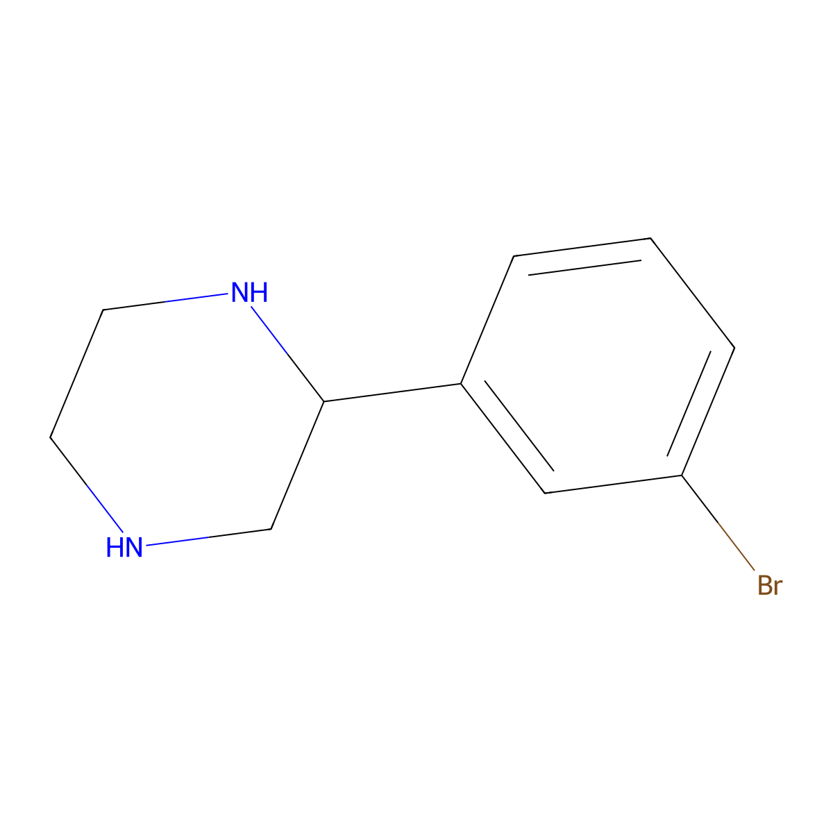 (R)-2-(3-Bromophenyl)piperazine molecular structure, CAS 1213667-18-5