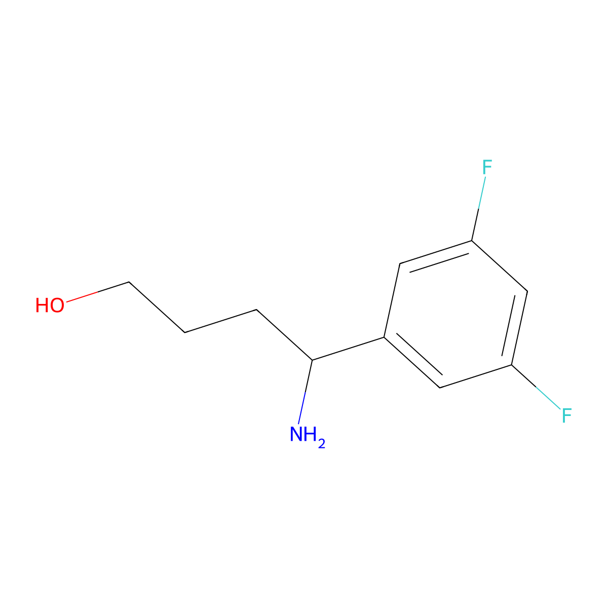 (S)-4-Amino-4-(3,5-difluorophenyl)butan-1-ol molecular structure, CAS 1213667-79-8