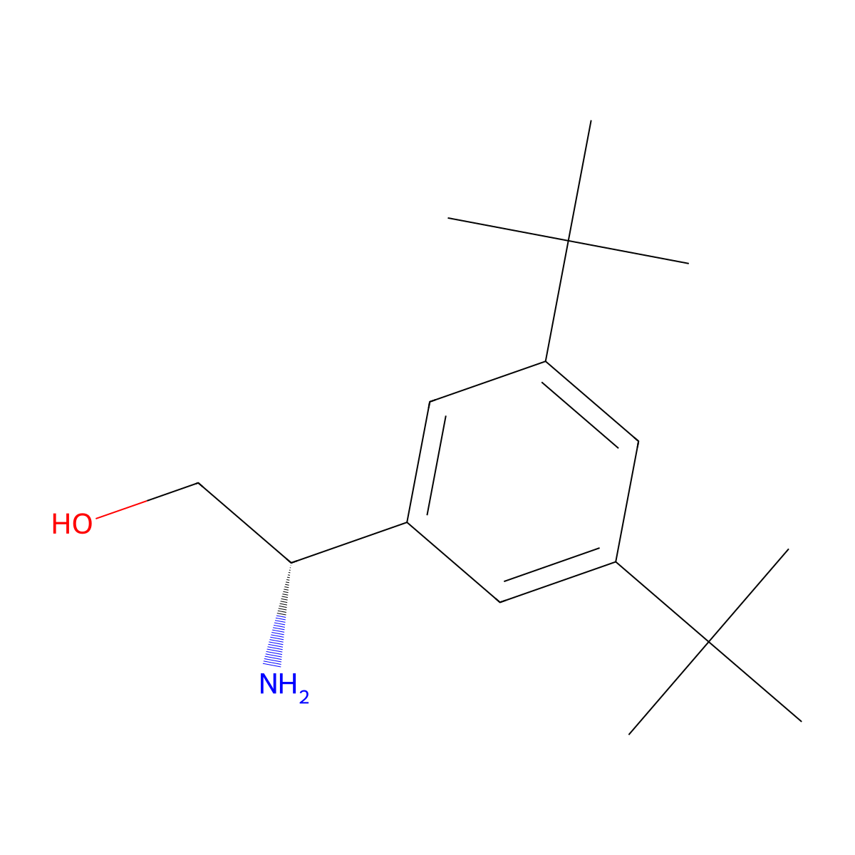 (S)-2-Amino-2-(3,5-di-tert-butylphenyl)ethanol molecular structure, CAS 1213667-87-8