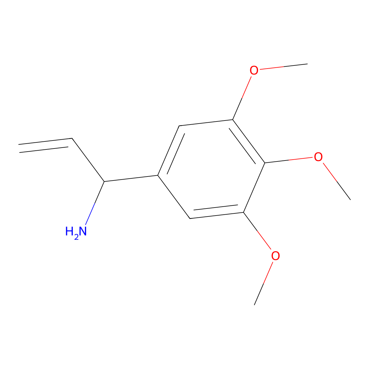 (1S)-1-(3,4,5-Trimethoxyphenyl)prop-2-enylamine molecular structure, CAS 1213672-89-9