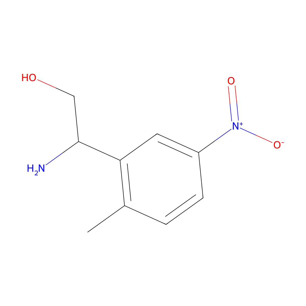 (2S)-2-amino-2-(2-methyl-5-nitrophenyl)ethan-1-ol molecular structure, CAS 1213675-15-0