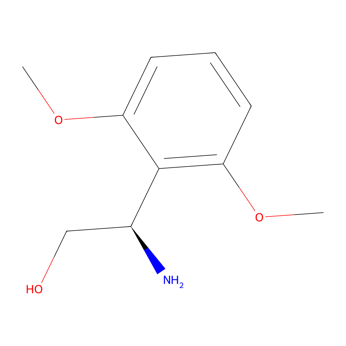 (R)-2-Amino-2-(2,6-dimethoxyphenyl)ethanol molecular structure, CAS 1213675-50-3