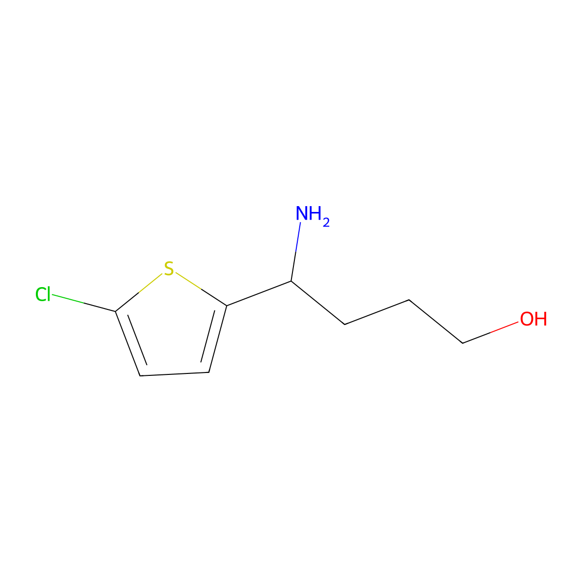 (I R)-I-Amino-5-chloro-2-thiophenebutanol molecular structure, CAS 1213688-47-1
