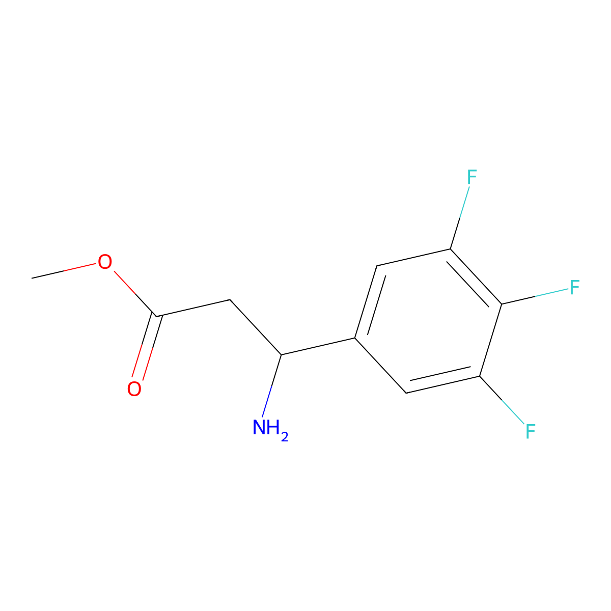 Methyl (s)-3-amino-3-(3,4,5-trifluorophenyl)propanoate molecular structure, CAS 1213691-84-9