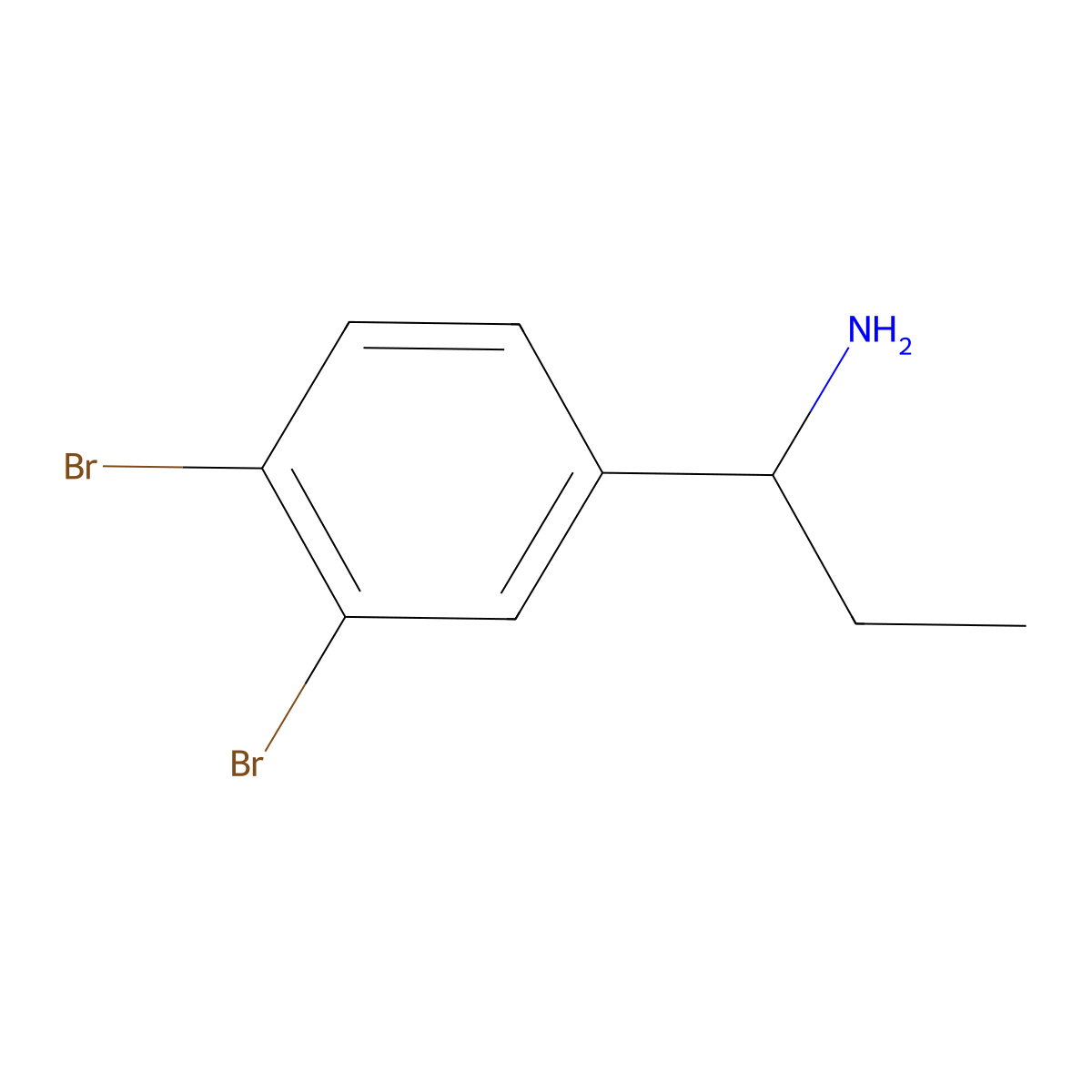 (R)-1-(3,4-Dibromophenyl)propan-1-amine molecular structure, CAS 1213692-06-8