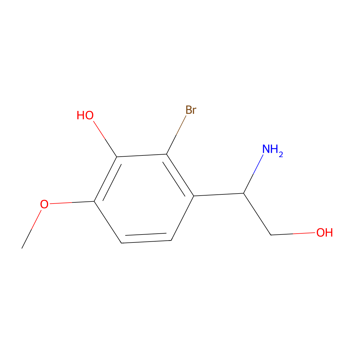 3-[(1S)-1-amino-2-hydroxyethyl]-2-bromo-6-methoxyphenol molecular structure, CAS 1213697-81-4