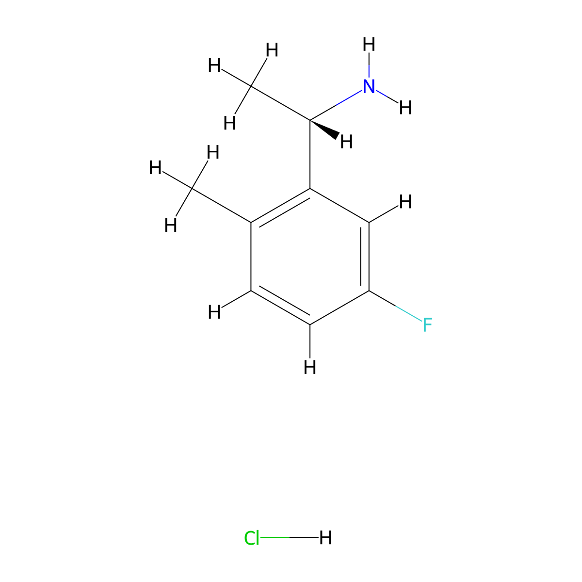 (S)-1-(5-Fluoro-2-methylphenyl)ethanamine hydrochloride molecular structure, CAS 1213698-94-2