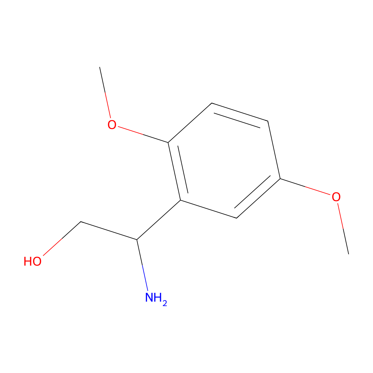 (2R)-2-Amino-2-(2,5-dimethoxyphenyl)ethan-1-OL molecular structure, CAS 1213699-10-5