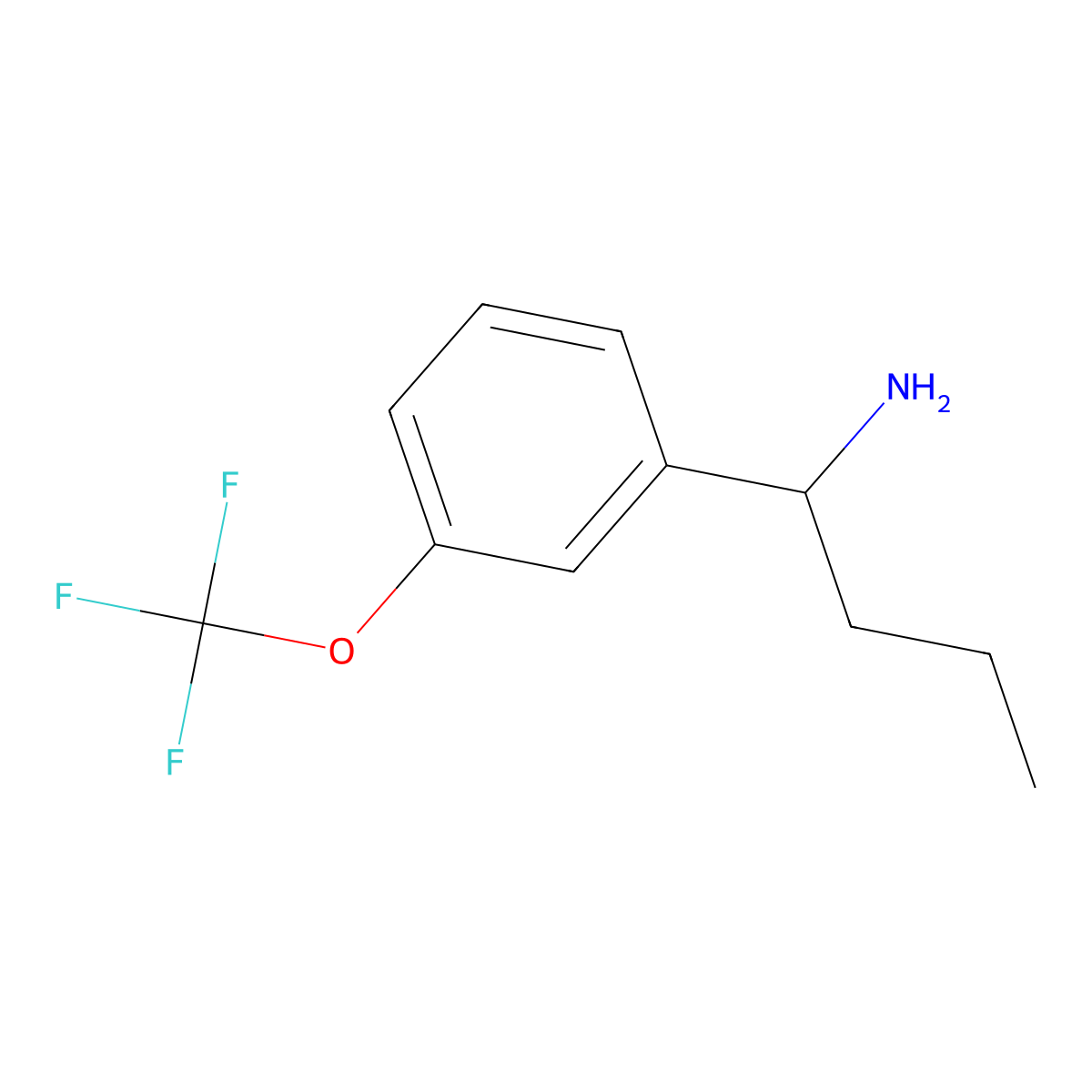 (R)-1-(3-(Trifluoromethoxy)phenyl)butan-1-amine molecular structure, CAS 1213700-12-9