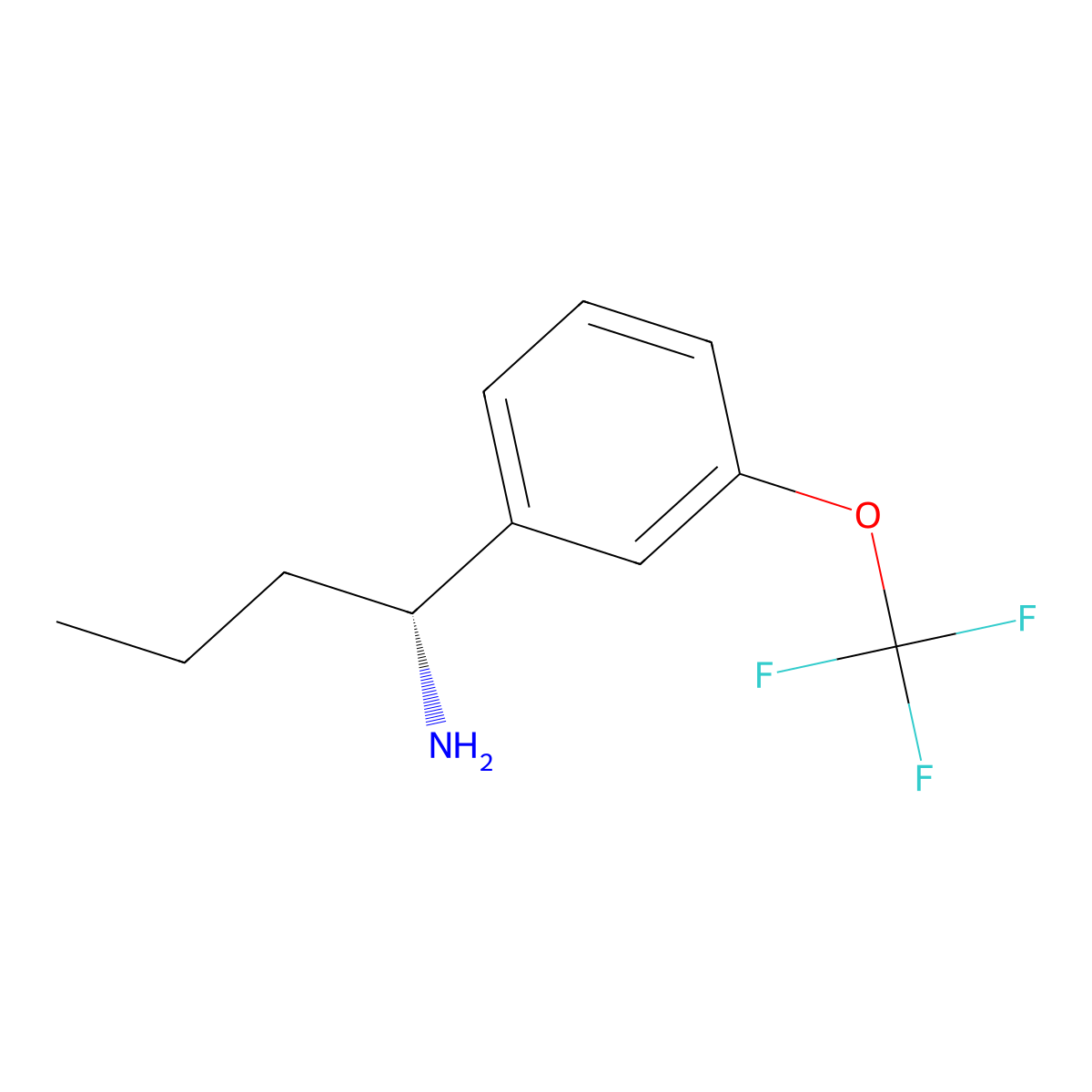 (R)-1-(3-(Trifluoromethoxy)phenyl)butan-1-amine molecular structure, CAS 1213700-12-9